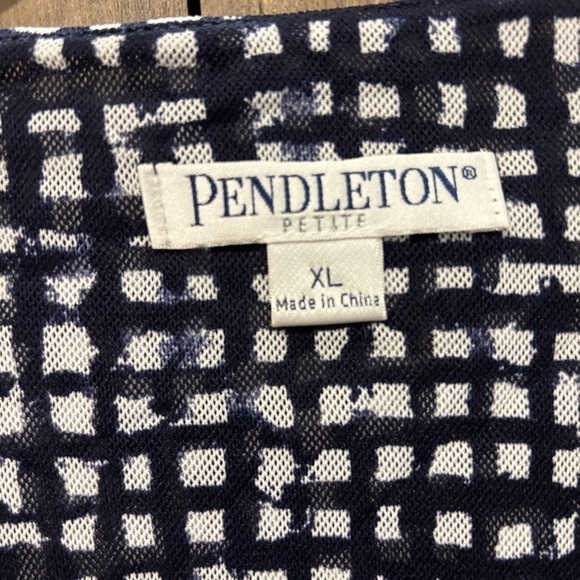 NWT Pendleton XL Petite Catalina nylon Top Long Sleeve V Neck - Picture 4 of 12